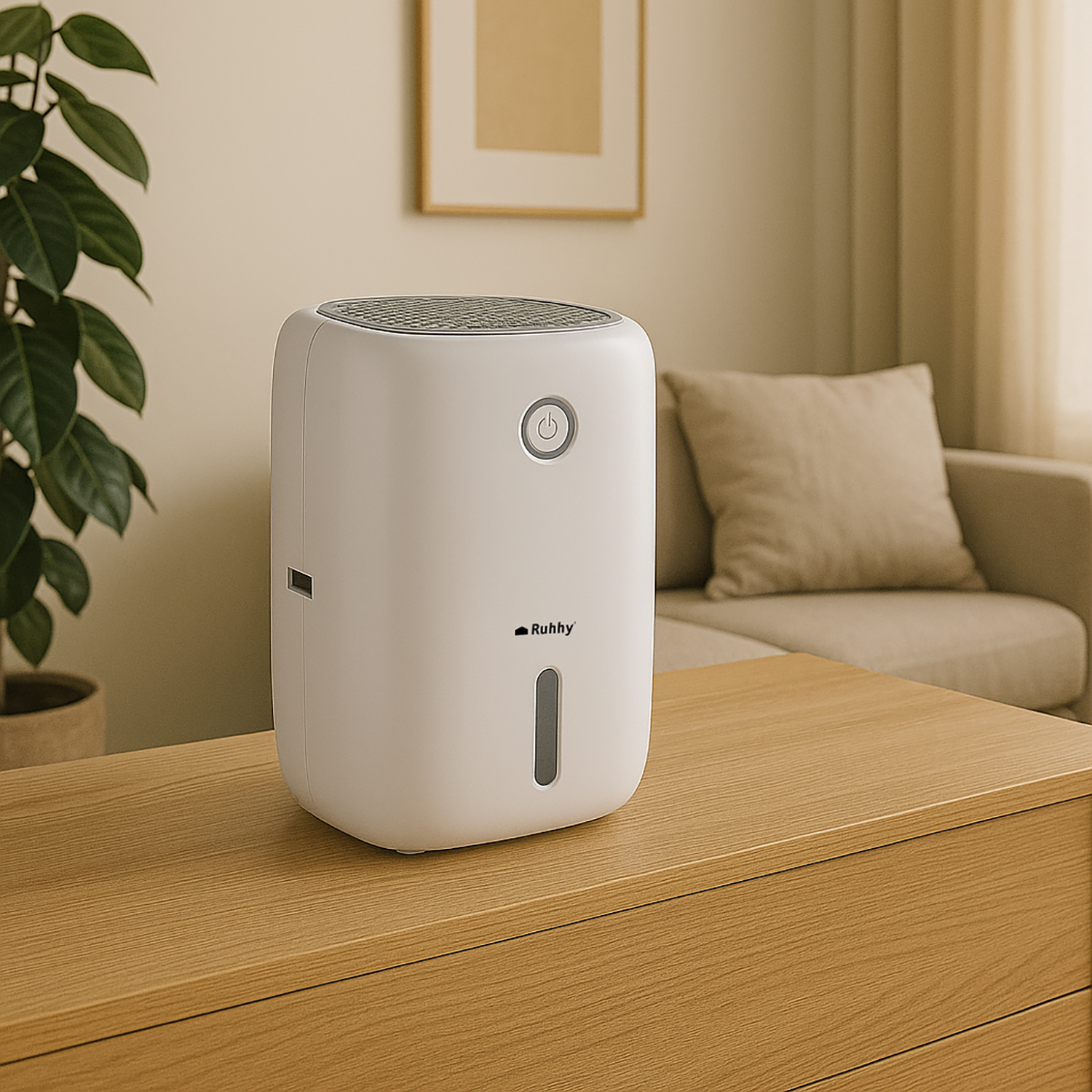 Kompakt og stillegående avfukter – 800 ml beholder