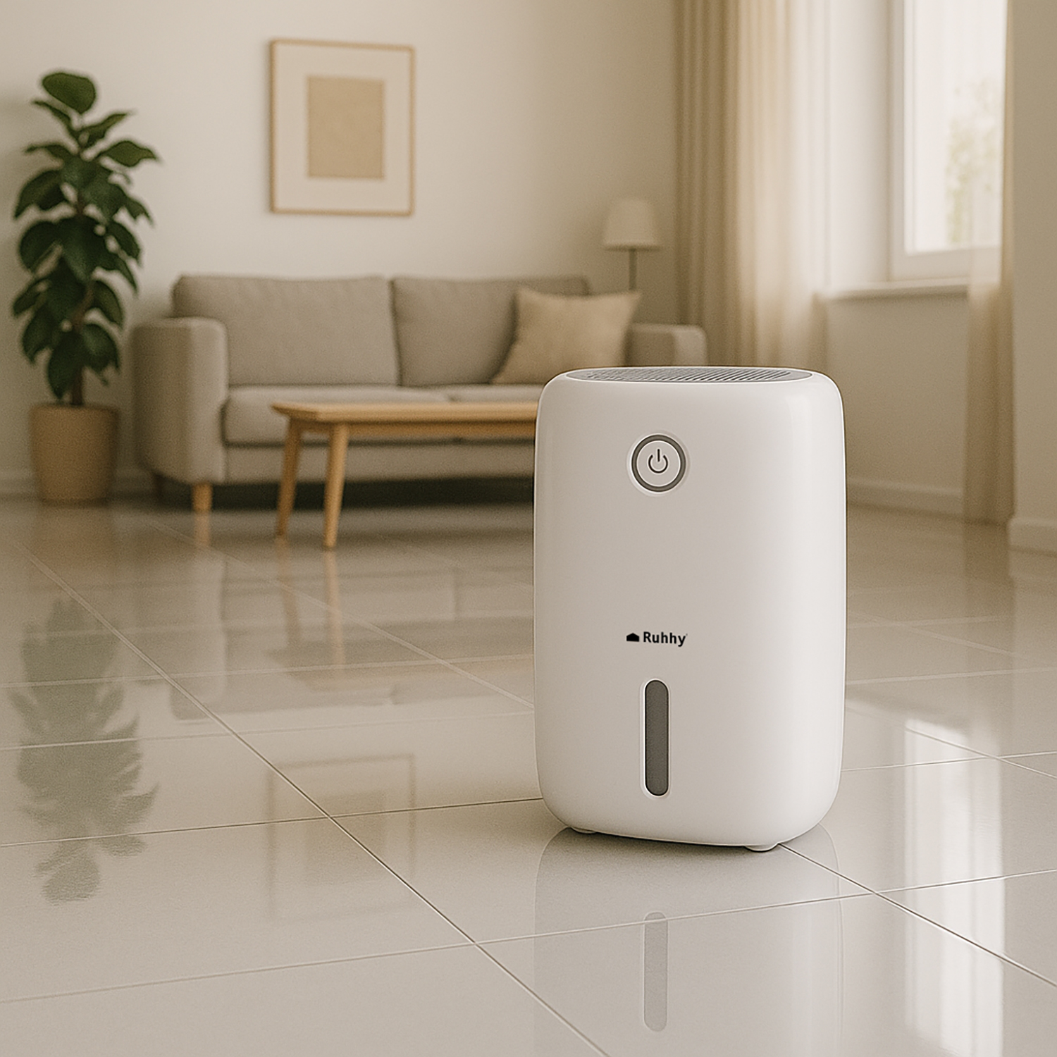 Kompakt og stillegående avfukter – 800 ml beholder