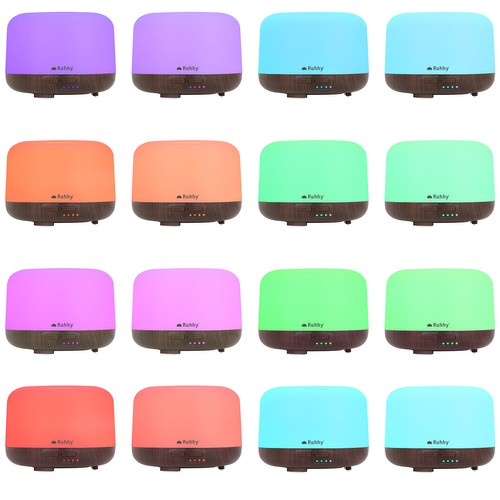 Aromadiffuser & LED-luftfukter med fjernkontroll – stillegående drift, automatisk avstenging