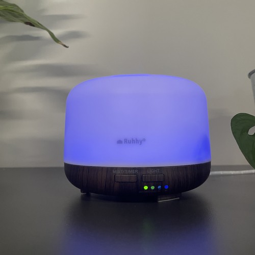 Aromadiffuser & LED-luftfukter med fjernkontroll – stillegående drift, automatisk avstenging