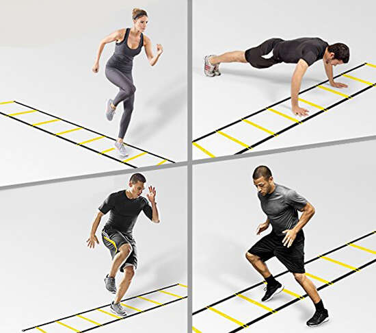 Koordinasjons- og hurtighetsstige – justerbar treningsstige opptil 6 meter