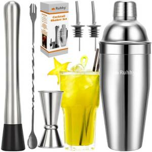 Bartendersett 6 deler – profesjonell 750 ml cocktailshaker