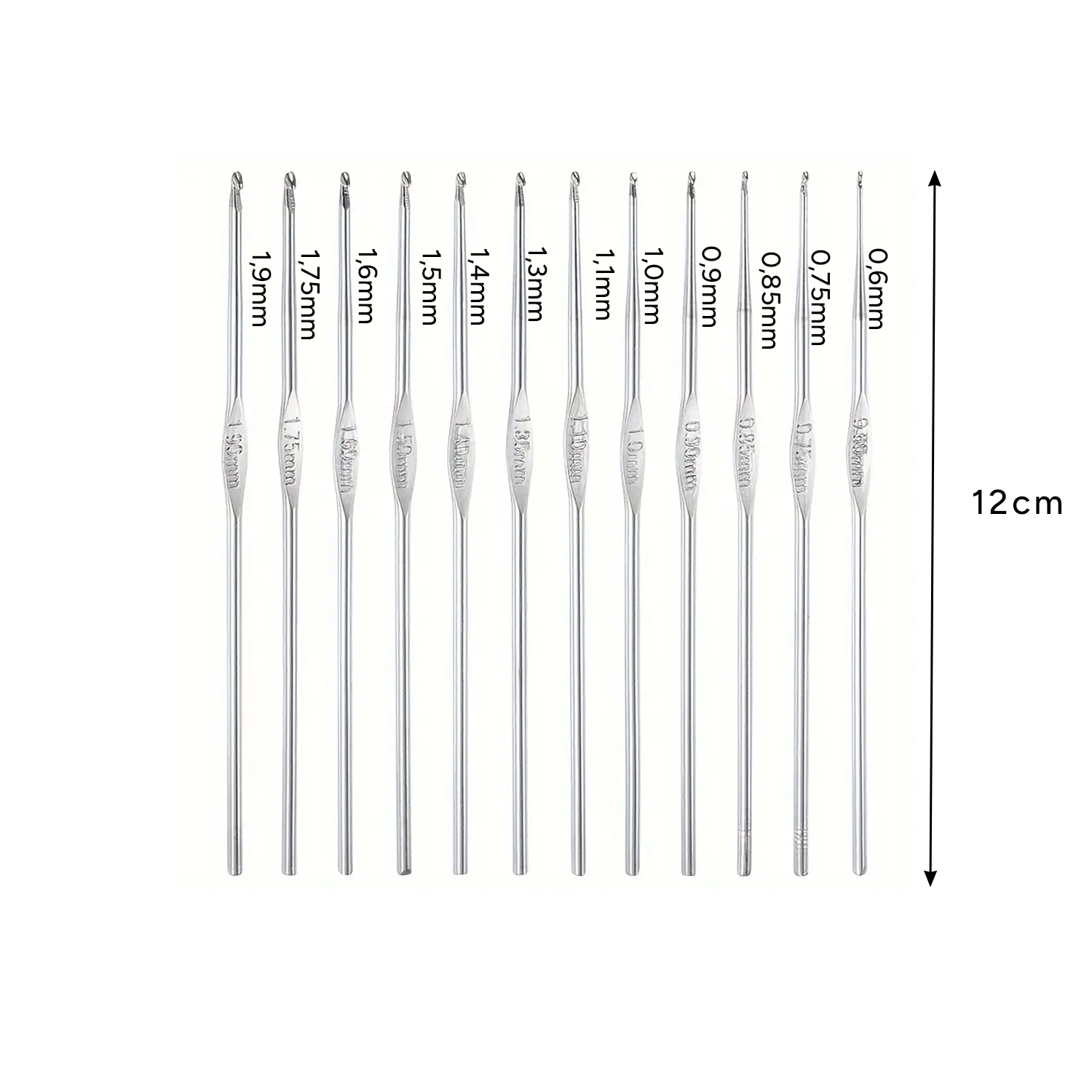 Komplett heklesett 58 deler – heklenåler 0,6–6,0 mm + tilbehør i organisert etui