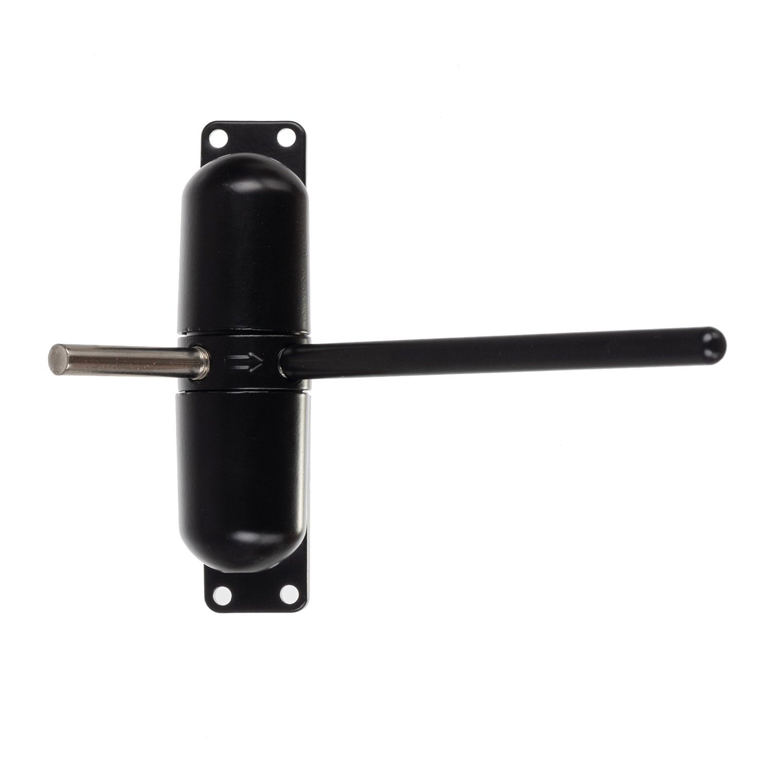 Robust dørlukker – svart design med arm, for stille og kontrollert lukking (opptil 60 kg)
