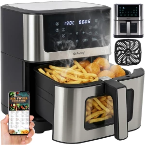 Airfryer XXL 8L – frityrkoker med non-stick-belegg, LED-display og 10 programmer