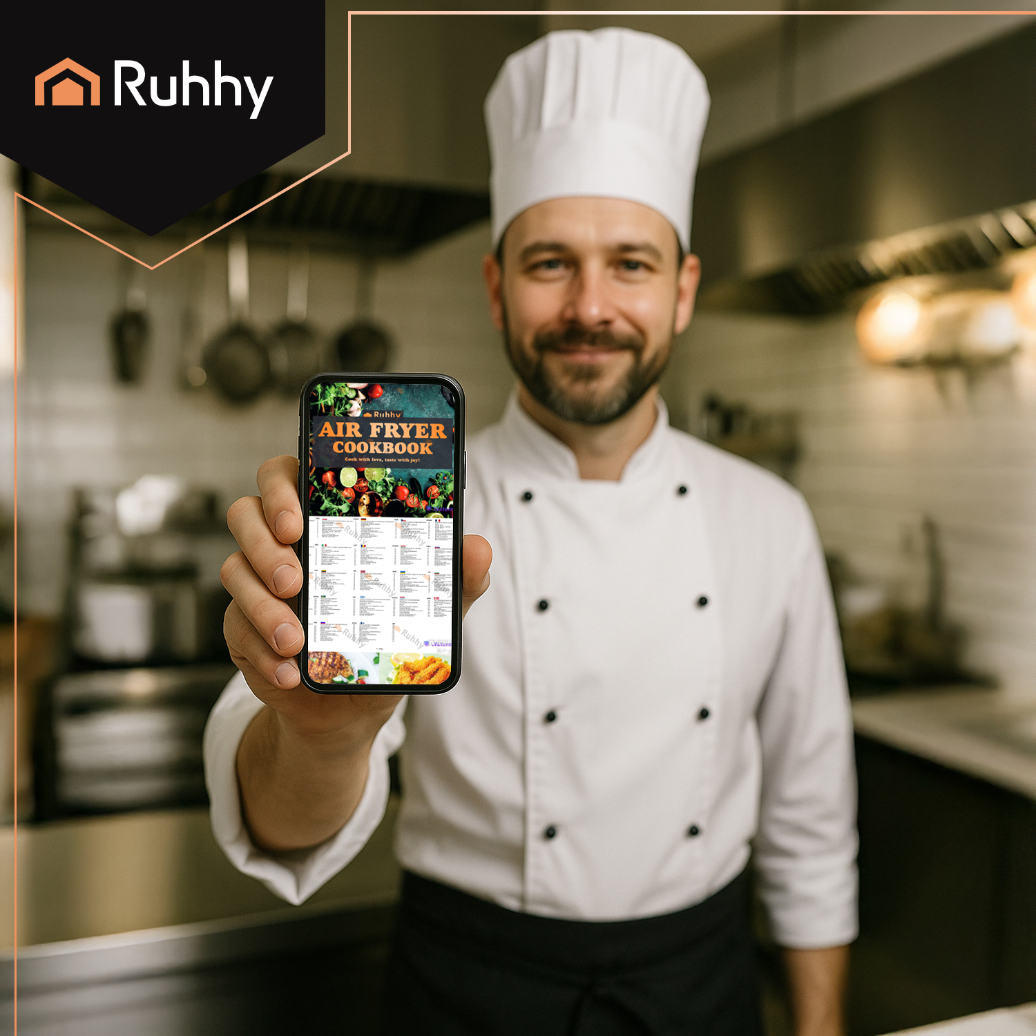 Airfryer XXL 8L – frityrkoker med non-stick-belegg, LED-display og 10 programmer