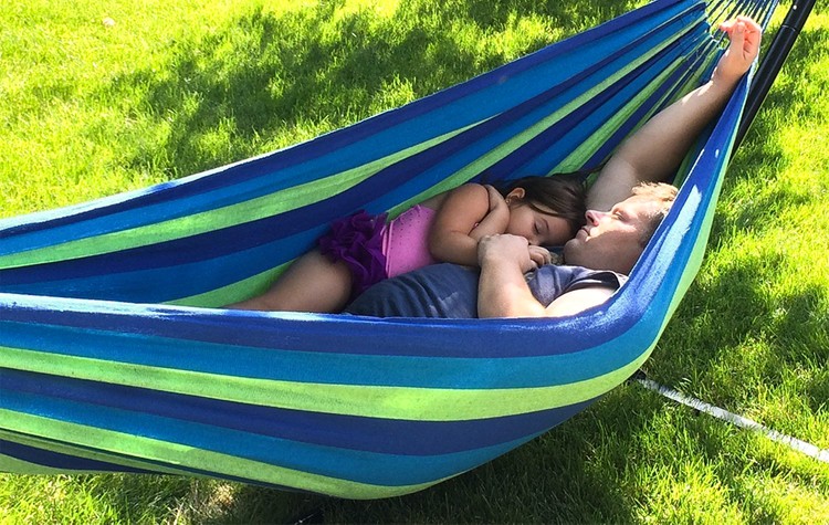 XL hengekøye 240 × 150 cm – for hage, balkong og camping