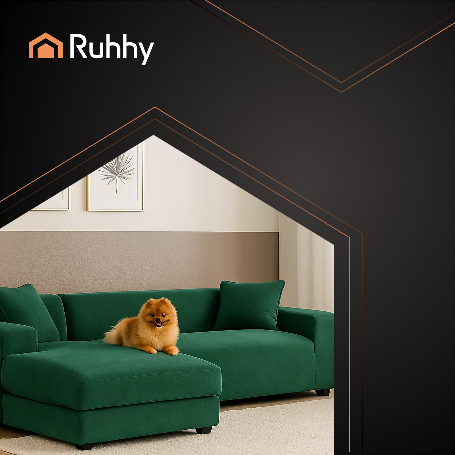 Vannett hjørnesofatrekk i elastisk velur – grønn, passer 190–230 cm