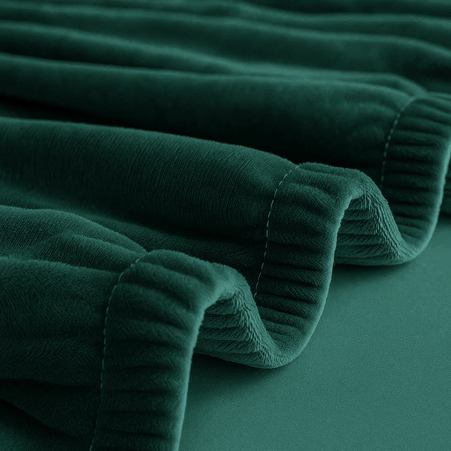 Vannett hjørnesofatrekk i elastisk velur – grønn, passer 190–230 cm