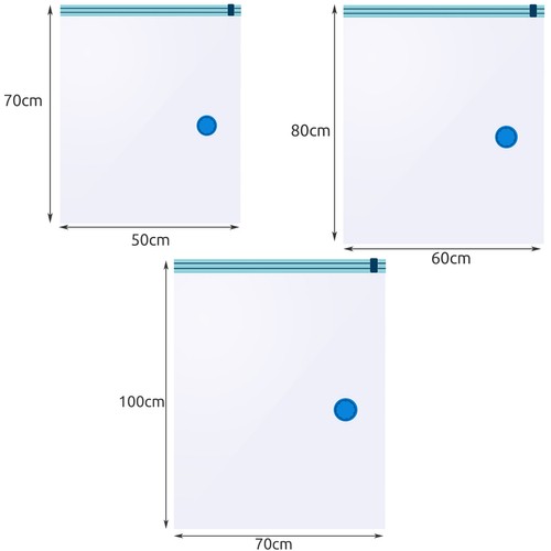 Vakuumposer for oppbevaring – 15 stk i tre praktiske størrelser