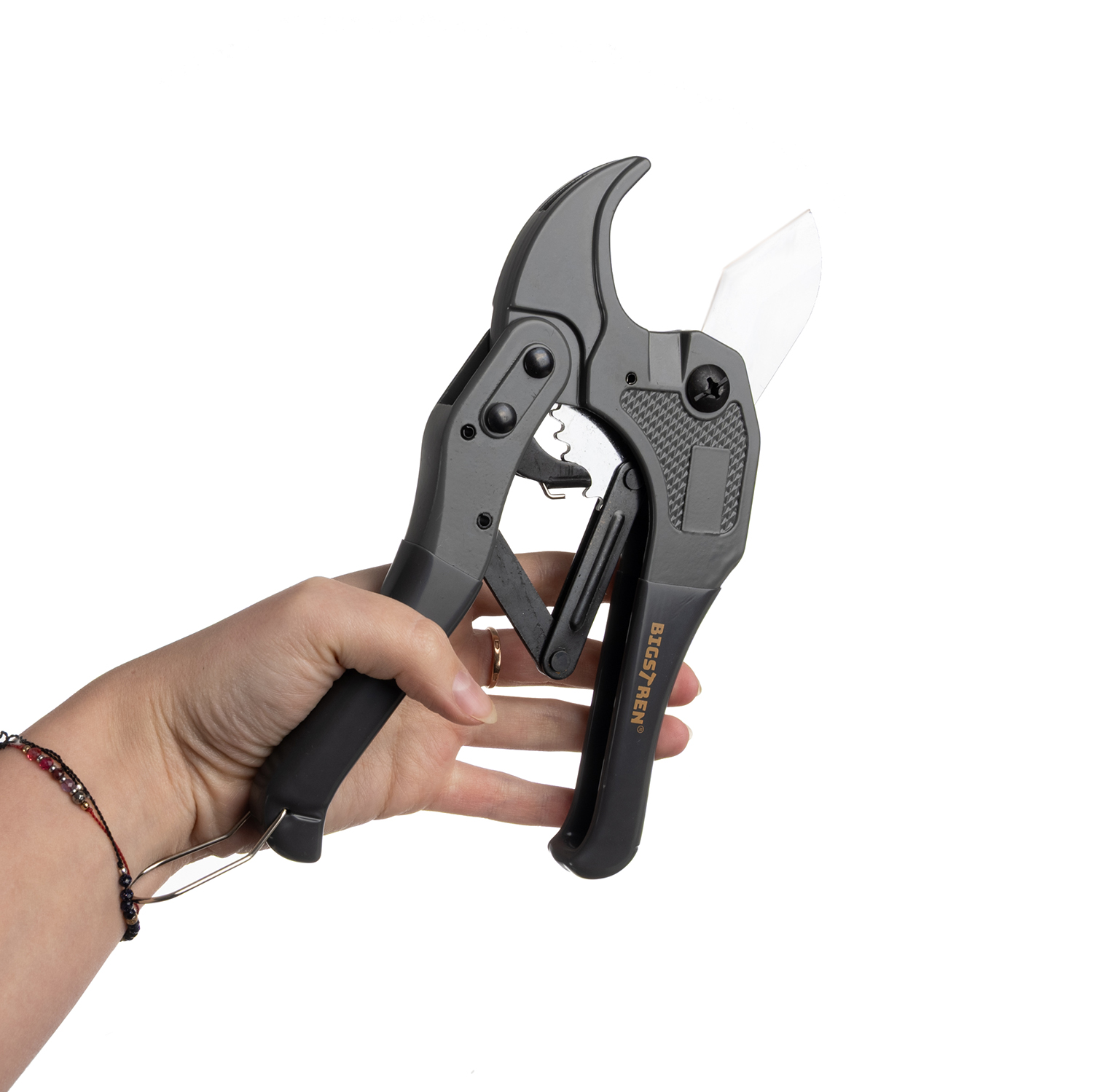 PEX-verktøysett – rørkutter, kalibrator og fjær for presis kutting og enkel montering av rør opptil 42 mm