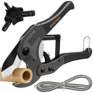 PEX-verktøysett – rørkutter, kalibrator og fjær for presis kutting og enkel montering av rør opptil 42 mm