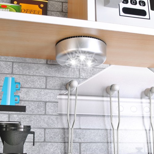 Stort trelekekjøkken med tilbehør, lys & lyd – 80 × 24 × 80,5 cm (eik/grå)