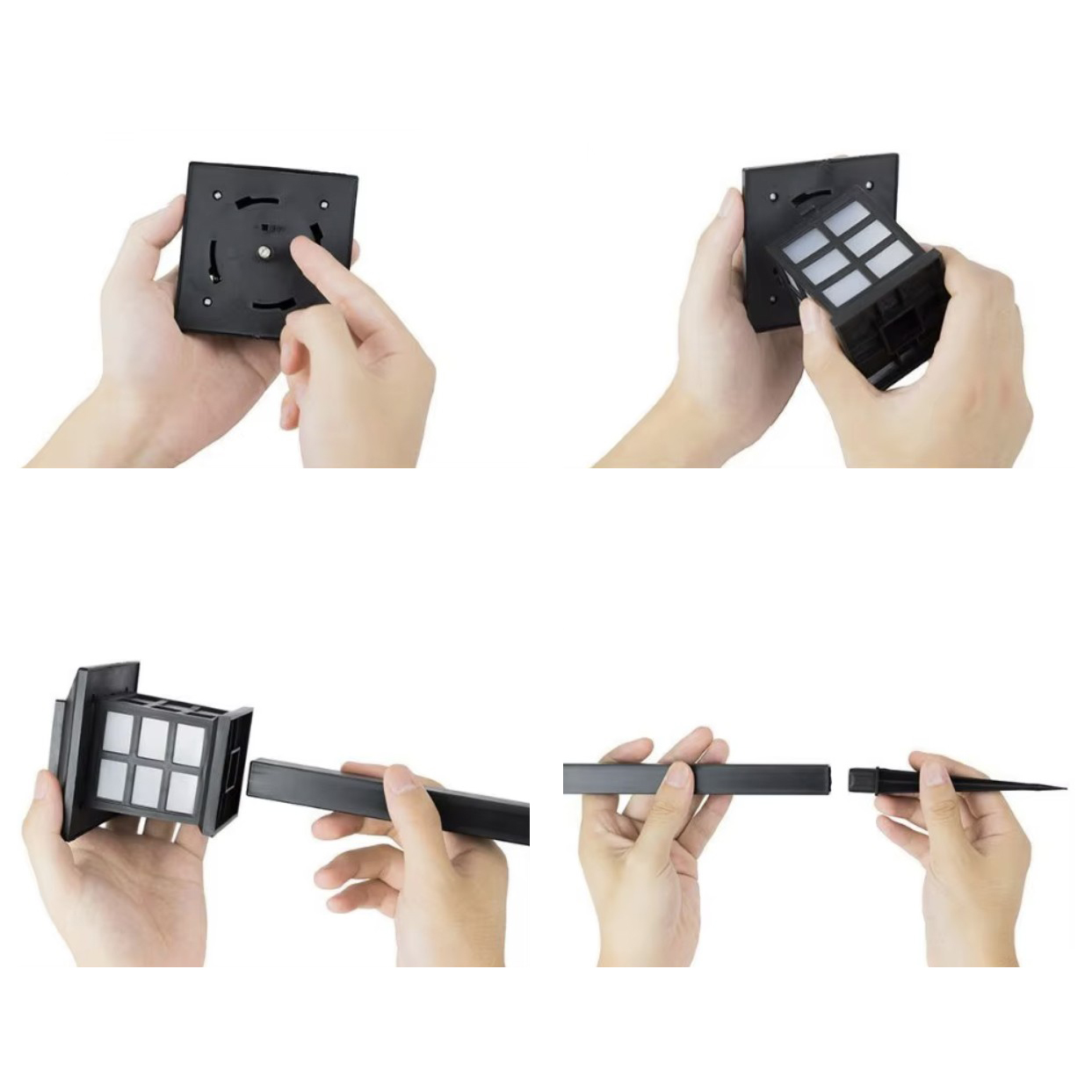 Solcelledrevne LED-hagelamper – 6-pakning kaldhvitt lys, vanntette med automatisk skumringssensor