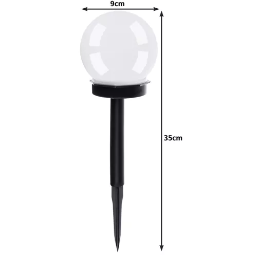 Sett med 6 solcelledrevne hageballer – 9 cm