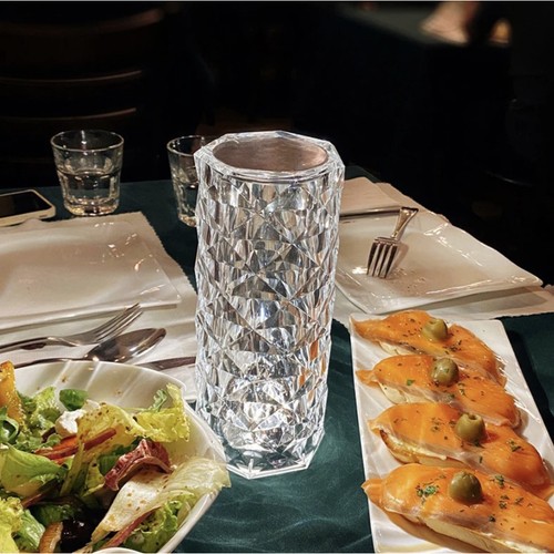 LED bordlampe i vasdesign – USB-drevet med projektoreffekt