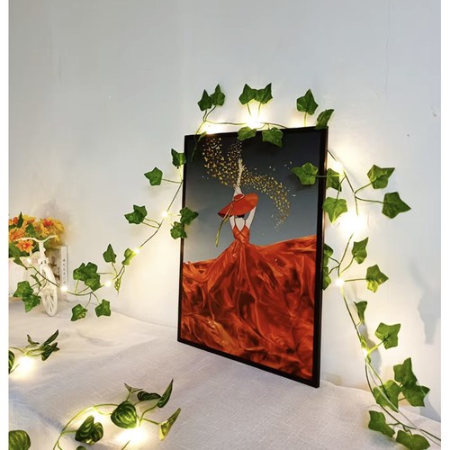 Kunstig eføylenke 2,1 m – 50-LED lyslenke