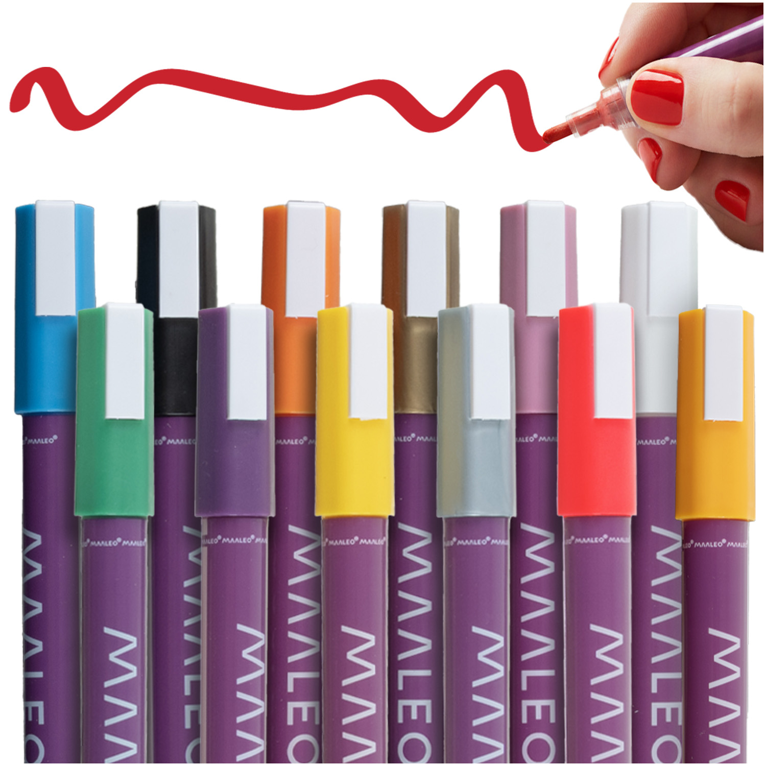 Kreativ Fargeglede – 12 Akryltusjer