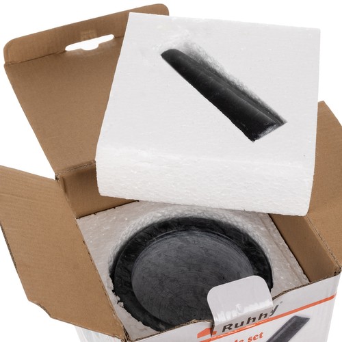 Svart marmormorter – Ø12,5 × 9 cm, robust naturstein med støter