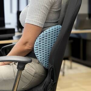 Ergonomisk korsryggpute – memory foam, 23 × 13 × 46 cm