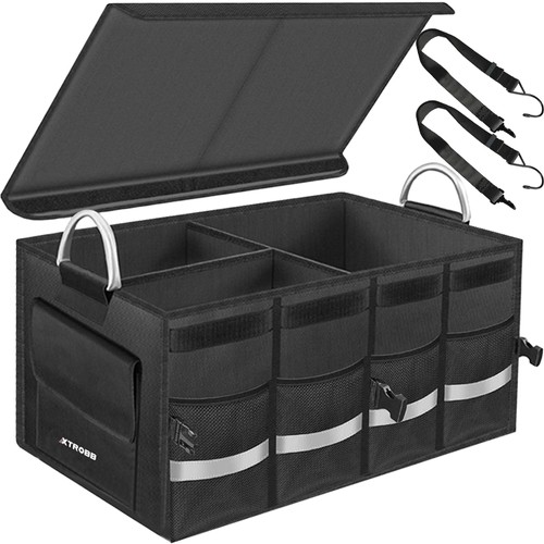 Bil- og bagasjeorganisator 50 L – sammenleggbar oppbevaring 59 × 30 × 35 cm