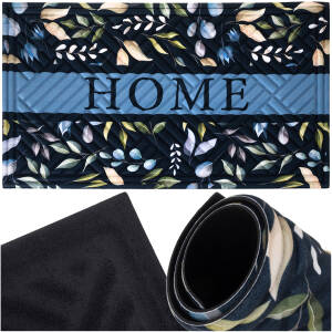 Robust dørmatte i gummi og polyester 75x45 cm