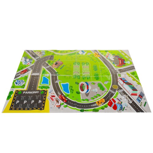 Lekegarasje med 4 nivåer – heis, lys & lyd inkl. biler og helikopter