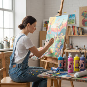 Kreativt Plakatmalesett – 18 Farger à 500 ml