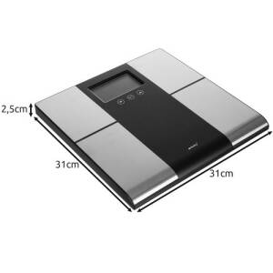 Smart kroppsanalysevekt – LCD-display, BMI-måling, maks 225 kg