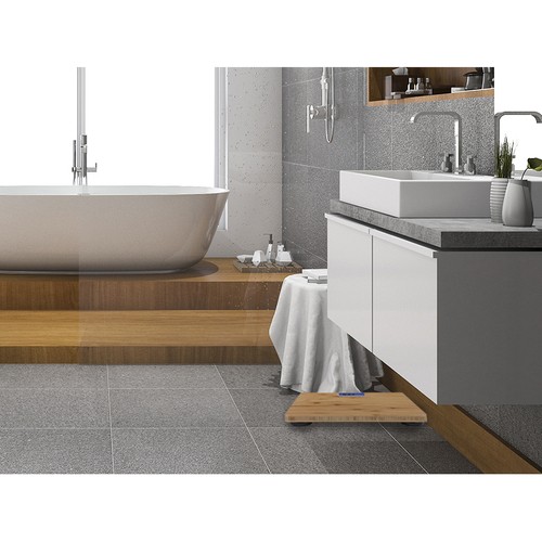 Baderomsvekt i bambus med maksimal kapasitet på 180 kg