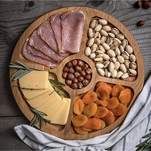 Serveringsbrett i bambus for ost, snacks, spekemat og forretter