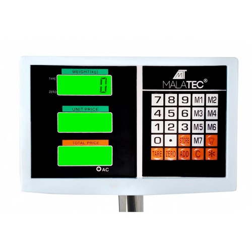 Digital pakkevekt 100 kg – 50 g presisjon med rustfri plattform 40 × 30 cm