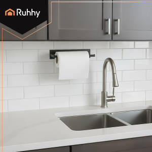 Moderne Papirrullholder i Loftstil – Selvklebende og Rustfri