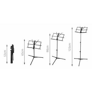 Notestativ (3 nivåer): 65–90–123 cm
