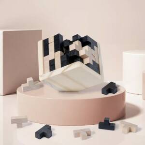 Creative Cube trepuslespill – logisk stablelek i holdbar tredesign