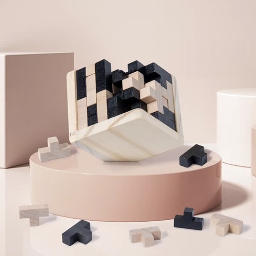 Creative Cube trepuslespill – logisk stablelek i holdbar tredesign