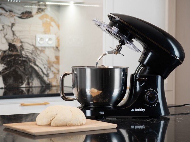 Kjøkkenmaskin 6,2 liter – 2200W kjøkkenmikser med tilbehør