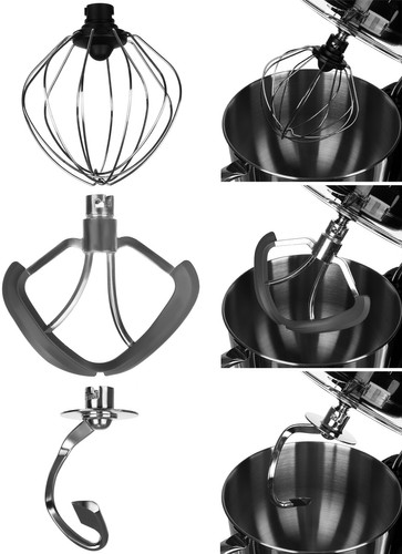 Kjøkkenmaskin 6,2 liter – 2200W kjøkkenmikser med tilbehør