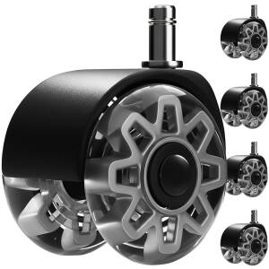 Støysvake Ergonomiske Kontorhjul – 5-pakning