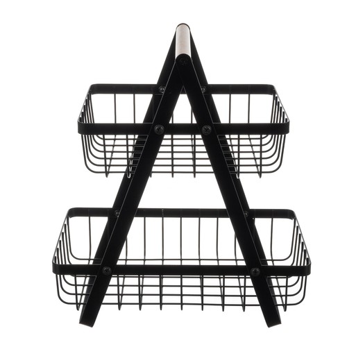 Tovånings fruktkurv – metall med trehåndtak