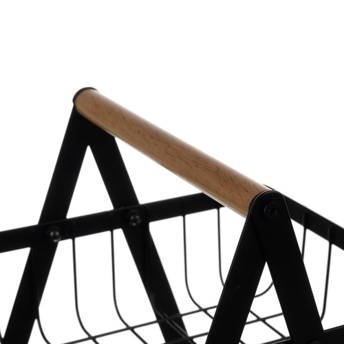 Tovånings fruktkurv – metall med trehåndtak