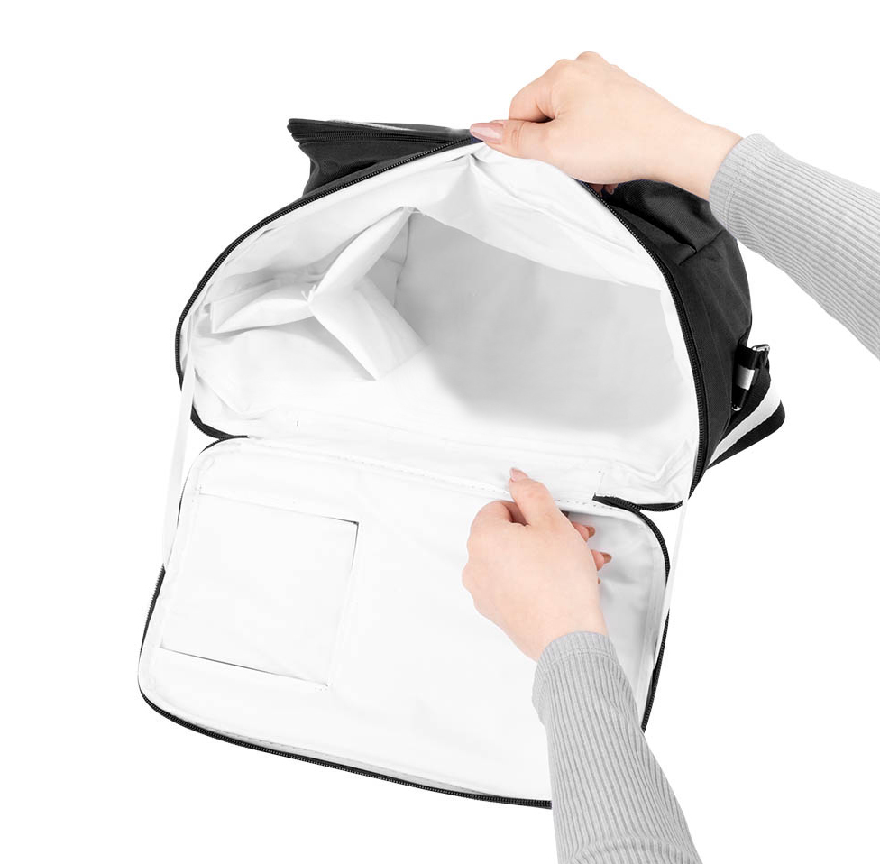 Isolert piknik-skulderveske 28 L – svart, vanntett og perfekt for utflukter