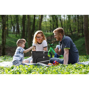 Isolert piknik-skulderveske 28 L – svart, vanntett og perfekt for utflukter