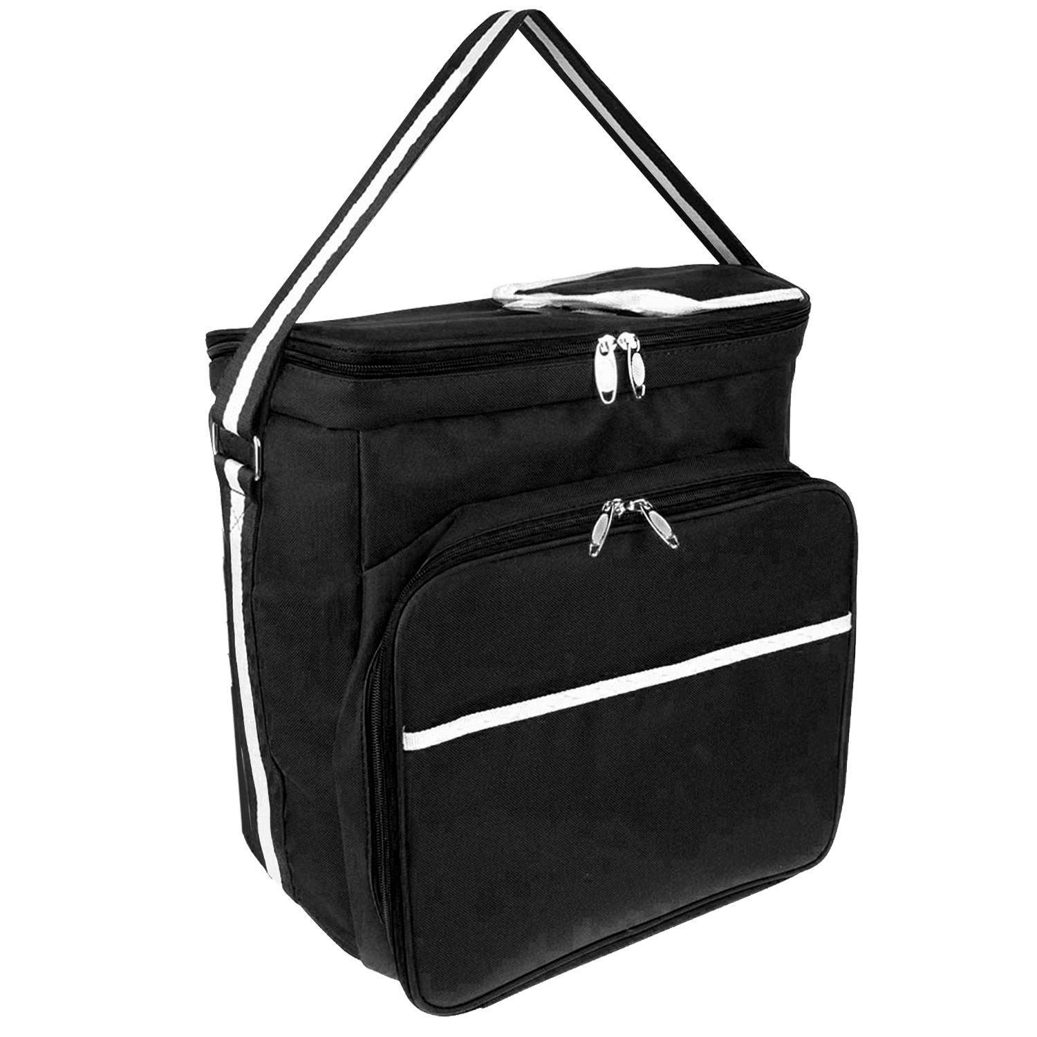 Isolert piknik-skulderveske 28 L – svart, vanntett og perfekt for utflukter