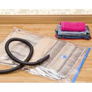 Sett med 10 vakuumposer – blandede størrelser for klær og tekstiler