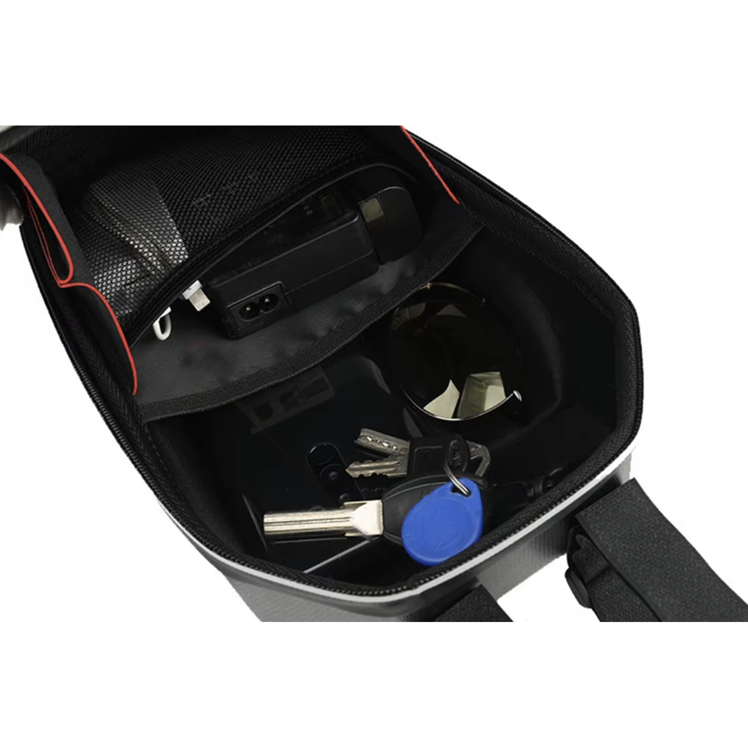 Snøscooterveske 5L – vanntett hard styreveske med borrelås, svart