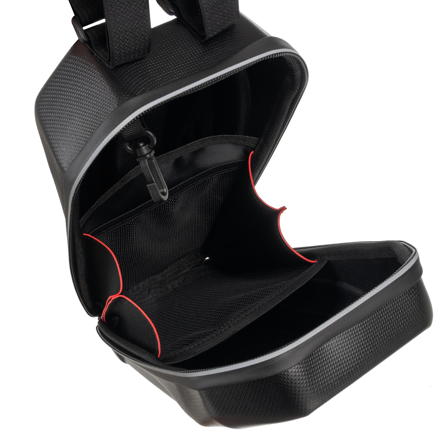 Snøscooterveske 5L – vanntett hard styreveske med borrelås, svart