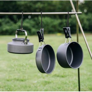 Transport-strikk med metallkroker – sett med 12 stk i blandede lengder