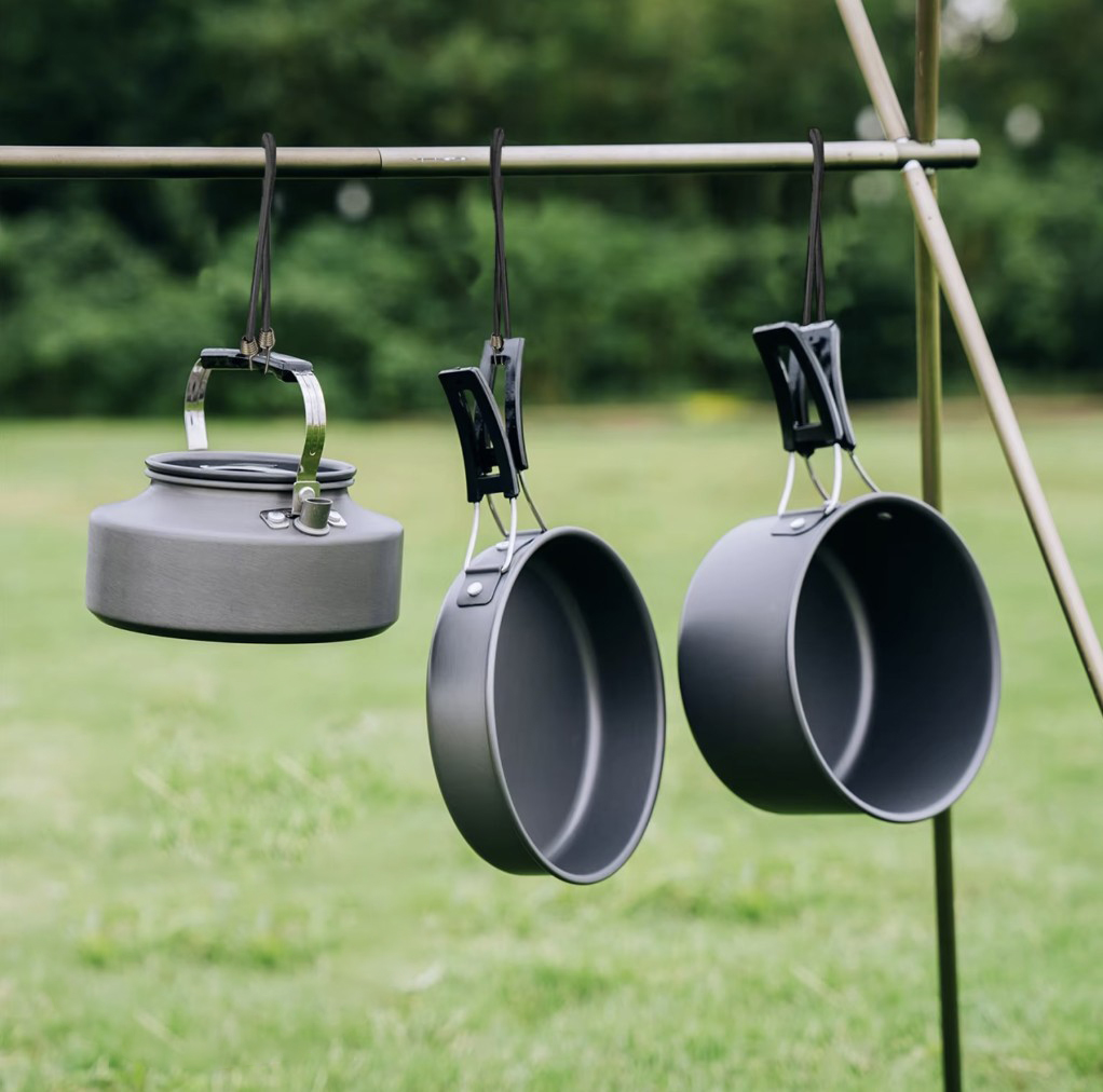 Transport-strikk med metallkroker – sett med 12 stk i blandede lengder