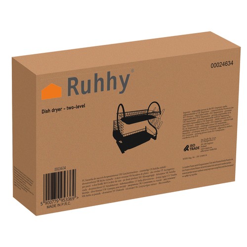 Tørkestativ med 2 nivåer – holdbar konstruksjon i jern, 37 × 53 × 25 cm